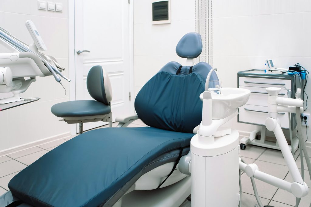 Close-up of dental equipment in dentistry clinic.